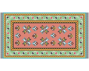 Covor traditional Moldovanesc - Basarabia - www.motivector.ro