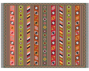 Covor traditional Moldovanesc - Basarabia - www.motivector.ro